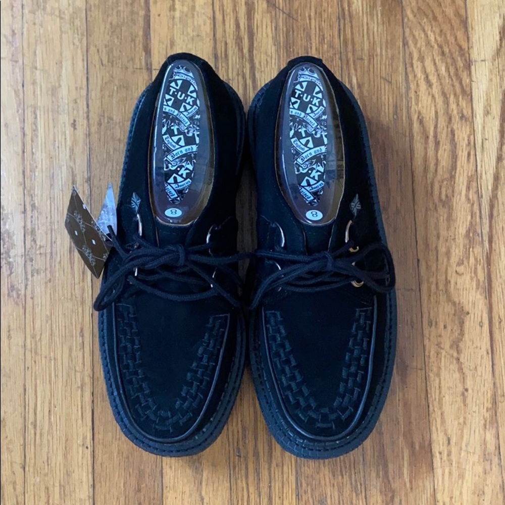 T.U.K black suede creeper